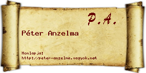 Péter Anzelma névjegykártya