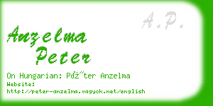 anzelma peter business card